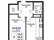 Купить двухкомнатную квартиру по адресу Москва, Хорошёвская 3-я ул., дом 191, стр. 19к2
