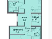 Купить трёхкомнатную квартиру по адресу Москва, Варшавское, дом 1, к. 2